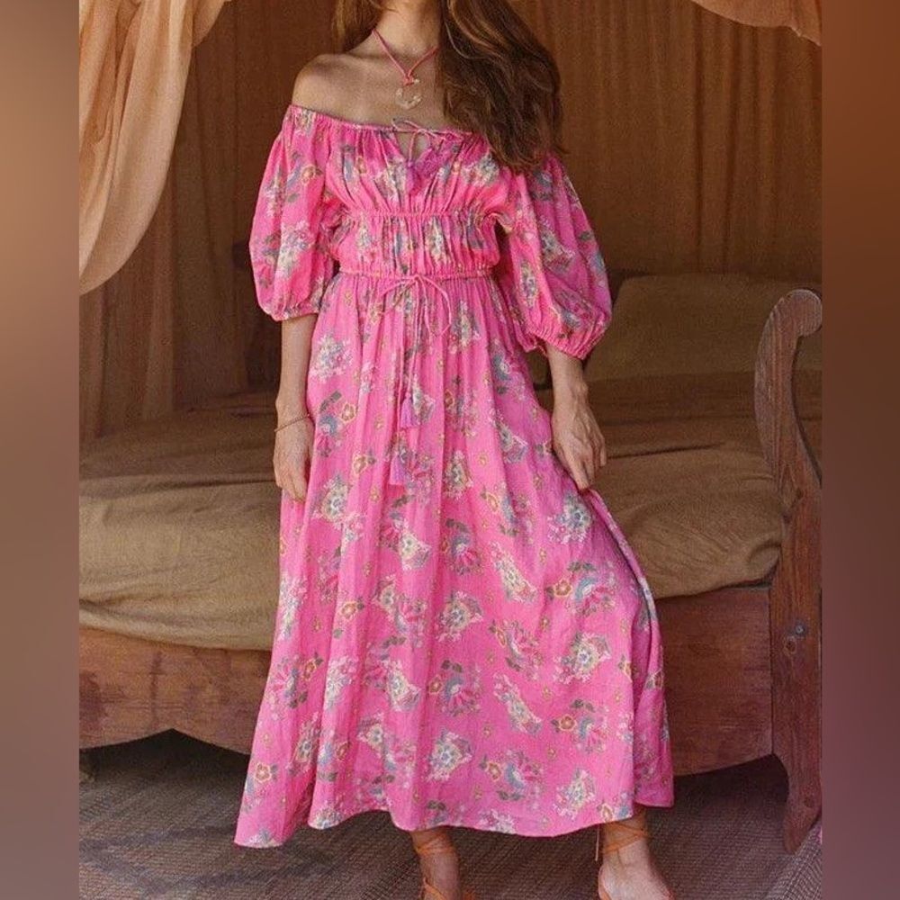 Spell Solstice Linen Soiree Dress - size XXS - Picture 3 of 6